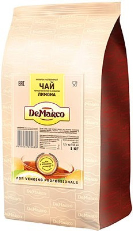 Чайный напиток растворимый со вкусом и ароматом лимона DeMarco