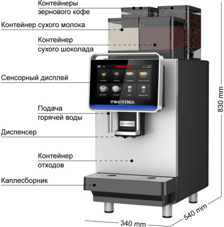 Профессиональная кофемашина Dr.coffee PROXIMA F2 Plus