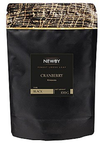 Листовой черный чай Newby Клюква, 100 г